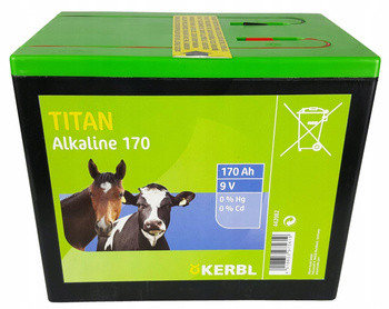 Bateria alkaliczna do elektryzatora TITAN, 9 V, 170 Ah, Kerbl