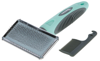 Szczotka z miękkimi ząbkami z grzebieniem w zestawie dla psów, 16 x 9 cm