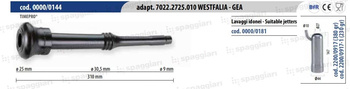 Guma strzykowa Westfalia WK2 7022.2725.010, 25 mm, 9 mm,  4szt., Spaggiari