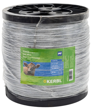 Drut ocynkowany do ogrodzeń elektrycznych, mała szpula 1,2 mm 1000 m, Kerbl