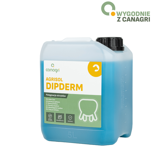 Preparat do dipingu Agrisol DipDerm 73, z chlorheksydyną, 5 kg, Canagri