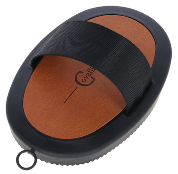 Zgrzebło Deluxe, brązowy/czarny, 16,3 cm, Covalliero