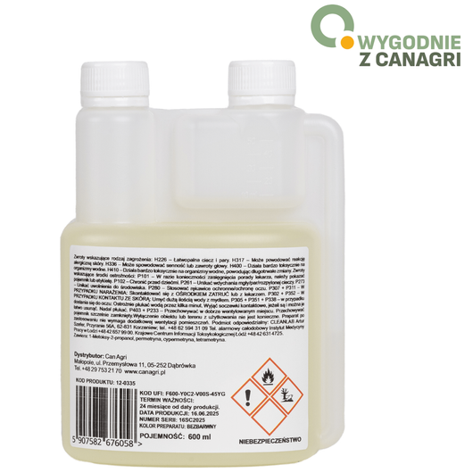Preparat na owady latające i biegające ASEKOR FLY, bezbarwny, 1000 ml, Canagri