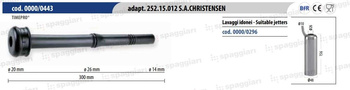 Guma strzykowa, typ SAC 252.15.012, 14 mm, 4 szt., Spaggiari