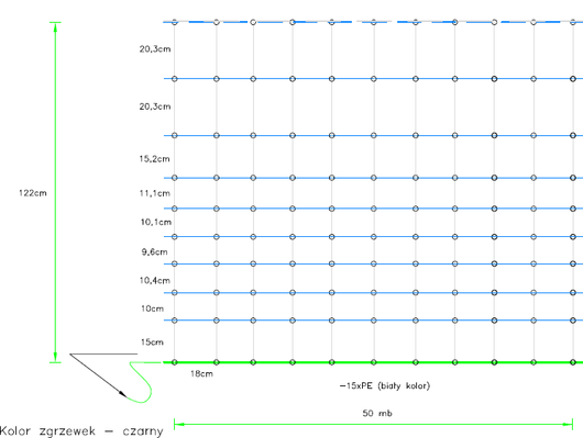 Siatka przeciwko wilkom OviNet Maxi, 50 m, 122 cm, podw. szpic, biało-niebieska, Kerbl