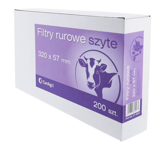 Filtr rurowy do mleka, 320 x 57 mm, 200 szt., Canagri
