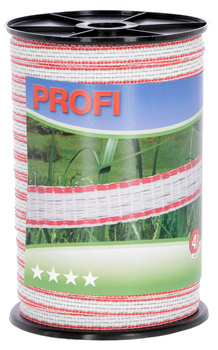 Taśma ogrodzeniowa PROFI, 200m x 12mm, biało-czerwona, Kerbl