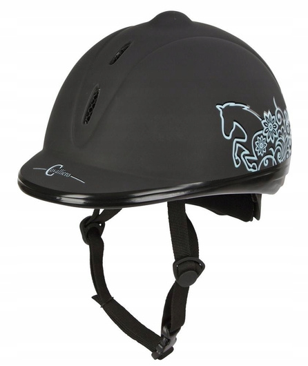 Kask jeździecki Beauty czarny, 52-55 cm Covalliero