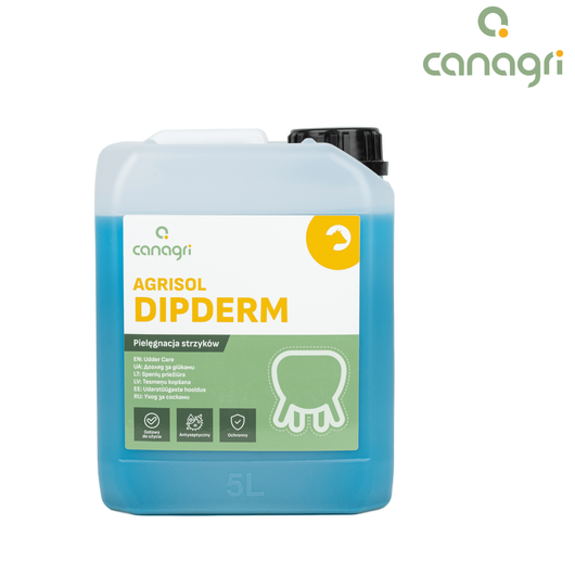 Preparat do dipingu Agrisol DipDerm 73, z chlorheksydyną, 5 kg, Canagri