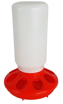 Karmidło dla drobiu, biało czerwone, zakręcane, 1 kg