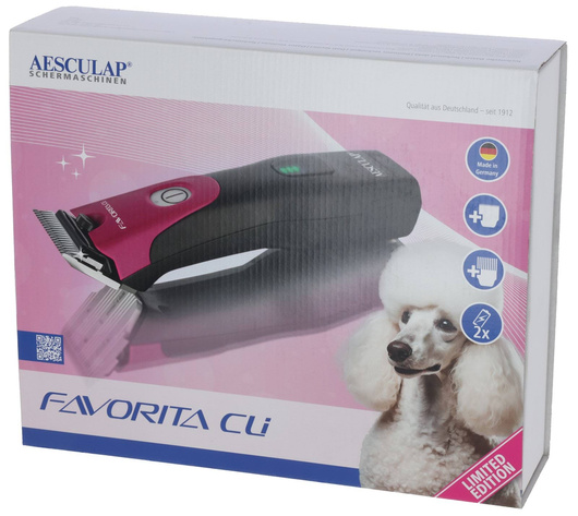 Maszynka do strzyżenia małych zwierząt Favorita Cli, 2 akumulatory Aesculap