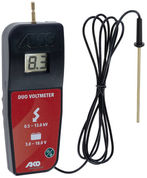 Tester napięcia DUO VOLTMETER do baterii i ogrodzeń, 9V, AKO