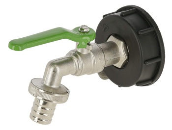 Kran do zbiornika IBC, z połączeniem węża, Kerbl