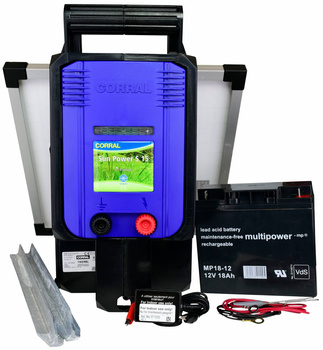 Elektryzator solarny Corral SunPower S 15, dla koni, bydła, trzody, 2,3 J
