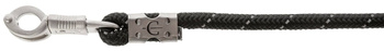 Uwiąz dla konia Reflective, bezpieczny karabińczyk, czarny/ srebrny, 200 cm