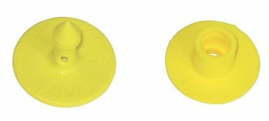 Kolczyk dla trzody Multiflex R, część męska i żeńska, żółty, czysty, Caisley