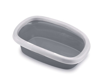 Kuweta dla kota Sprint 20, biało - szara, 58 x 39 x 17 cm, Stefanplast