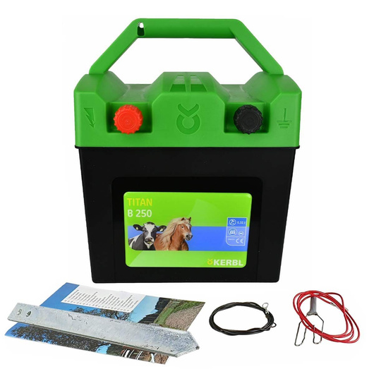 Elektryzator bateryjny TITAN B 250, dla koni, bydła, 0,32 J, Kerbl