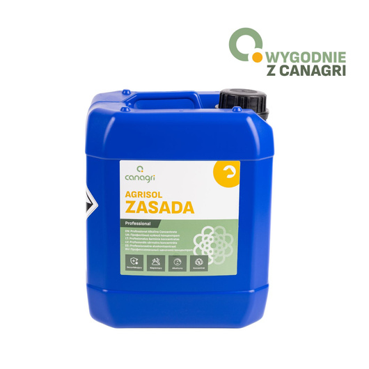 Zasadowy preparat myjąco - dezynfekujący Agrisol Zasada, 10 kg, Canagri