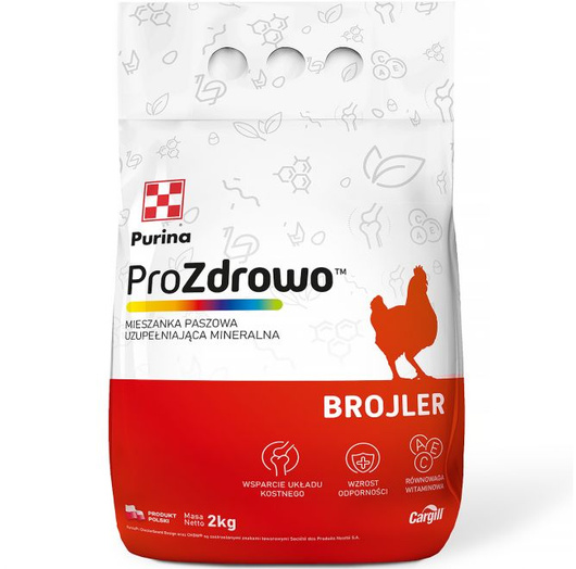 Mieszanka paszowa uzupełniająca dla kur, brojlerów ProZdrowo Broiler 2% 2 kg