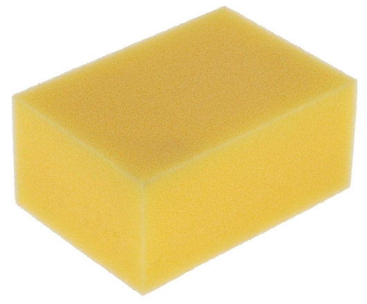 Gąbka do czyszczenia konia z wiskozy, żółty, 10 x 7,5 x 4 cm, Covalliero
