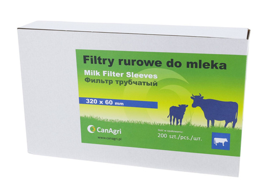 Filtr rurowy do mleka, 320 x 60 mm, 200 szt., Canagri