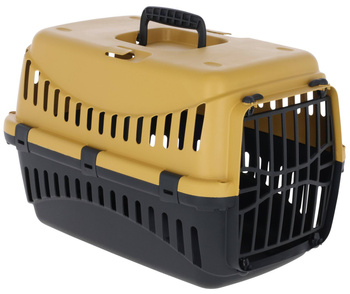 Transporter Expedion, z plastikowymi drzwiczkami, miodowy/ciemnoszary, 45 x 30 x 30 cm, Kerbl