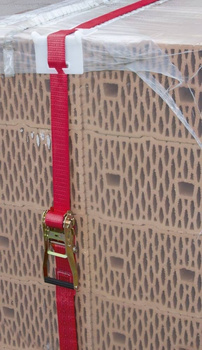 Pas transportowy z napinaczem, 10m x 50mm, 5000 kg, 3,0 kN, czerwony, Kerbl