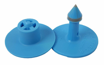 Kolczyk dla trzody Multiflex R, część męska i żeńska, niebieski, czysty, Caisley