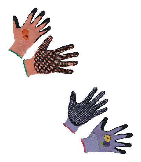 Rękawice ogrodowe z powłoką nitrylową Blossom, z wypustkami, Różne kolory, Różne rozmiary Kerbl