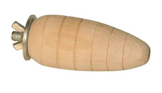 Gryzak dla gryzoni, w kształcie marchewki, drewniany 9 cm, Kerbl