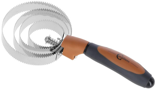 Zgrzebło spiralne 2K, brązowy/czarny, 26 cm, Covalliero