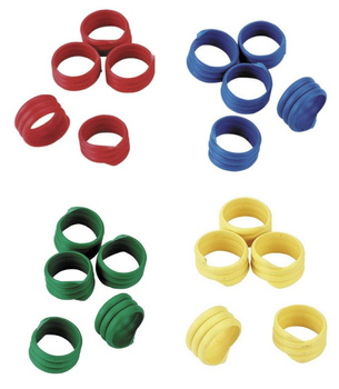 Opaska spiralna dla drobiu, 16 mm, różne kolory, 20 szt., Kerbl