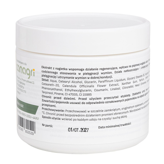 Balsam do wymion z wyciągiem z nagietka ”19” , 500 ml, Canagri