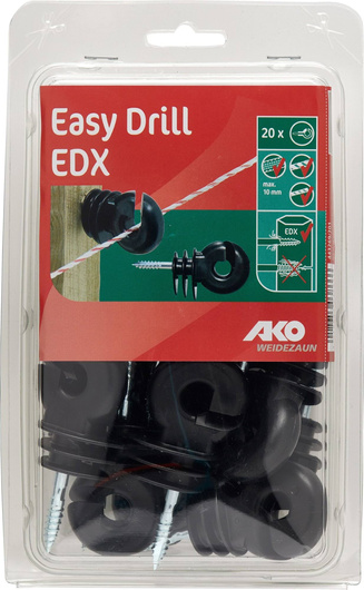 Izolator pierścieniowy Easy-Drill EDX wzmacniany, czarny, 20 szt, AKO