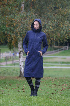 Płaszcz jeździecki przeciwdeszczowy dla kobiet, granatowy, Różne rozmiary (od XXS do XL), Covalliero