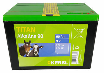 Bateria alkaliczna do elektryzatora TITAN, 9 V, 90 Ah, Kerbl