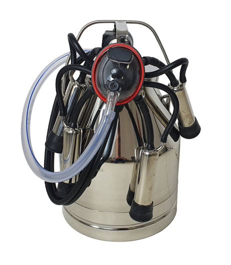 Bańka udojowa ze stali nierdzewnej z aparatem udojowym dla krów