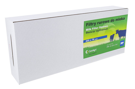 Filtr rurowy do mleka, 455 x 76 mm, 200 szt., Canagri