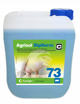 Preparat do dipingu Agrisol DipDerm 73, z chlorheksydyną, 5 kg, Canagri