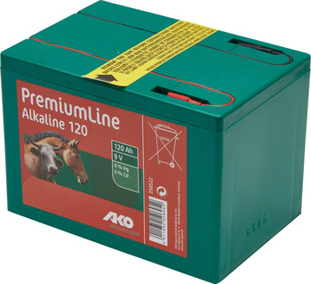 Bateria alkaliczna do elektryzatora, 9 V, 120 Ah, AKO