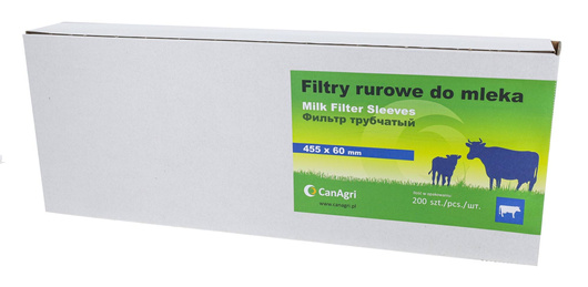 Filtr rurowy do mleka, 455 x 60 mm, 200 szt., Canagri