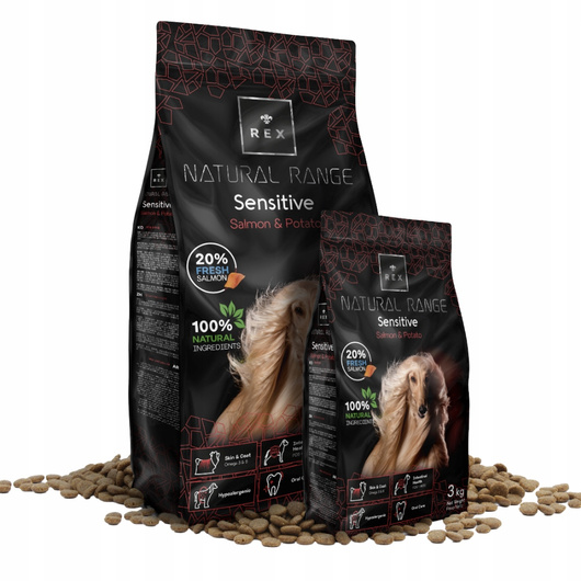 Karma dla dorosłych psów Rex Natural Range Sensitive Salmon & Potato 14kg