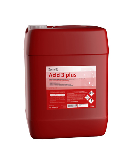 Kwaśny płyn myjący do instalacji udojowych Acid 3 Plus Ruminta – 25 kg