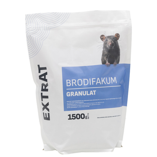 Trutka na myszy i szczury, granulat 1,5 kg, brodifakum, Extrat.