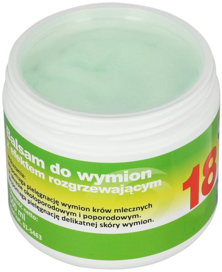 Balsam do wymion z efektem rozgrzewającym ”18”, 500 ml, Canagri
