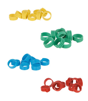Opaska spiralna dla drobiu, 18 mm, różne kolory, 100 szt., Kerbl