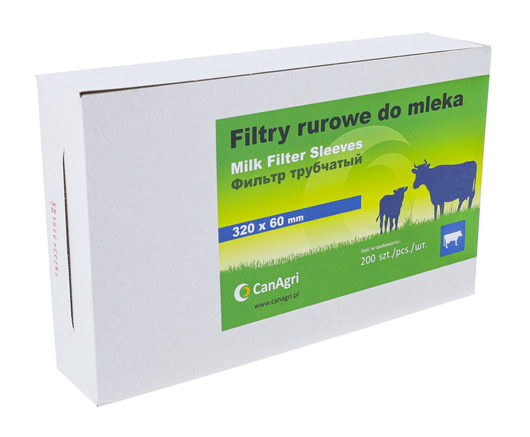 Filtr rurowy do mleka, 320 x 60 mm, 200 szt., Canagri