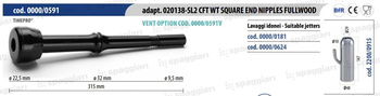Guma strzykowa, typ Fullwood 020168-SL2 CFT WT, 9,5 mm, 4 szt., Spaggiari