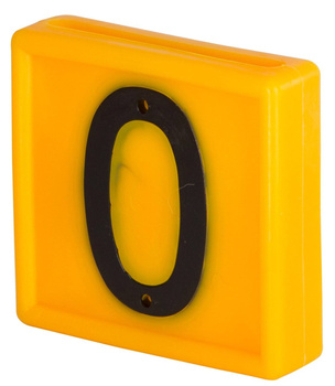 Numer do obroży, żółty, "0", Kerbl
